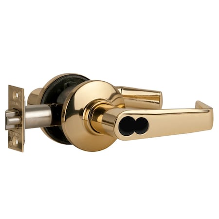 Schlage Grade 2 Tubular Lock, Entrance/Office Function, Schlage FSIC Less Core, Saturn Lever, Bright Brass F S51JD SAT 605
